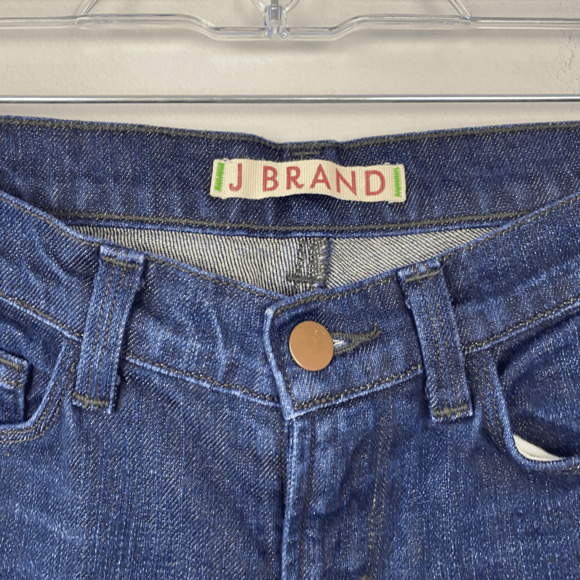 J Brand Suzuki Motorcycle Jeans Stinson Low Rise Skinny Jean Dark‎ Wash Size 26 - Picture 3 of 13